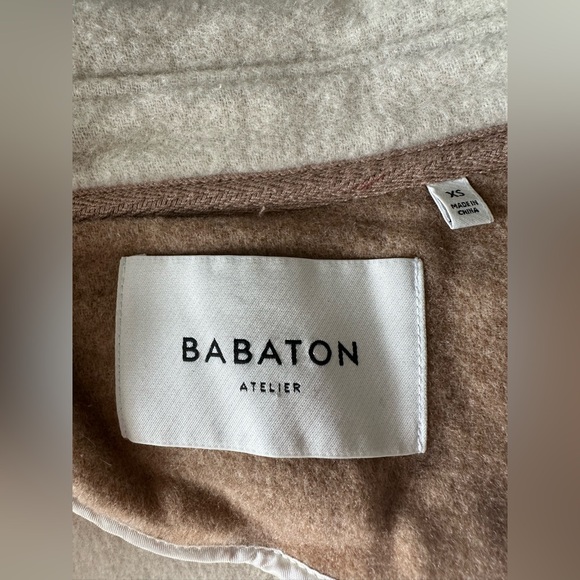 Aritzia Babaton Atelier Cormac Coat 96% Wool Tan Colour Size Extra Small - Picture 11 of 16